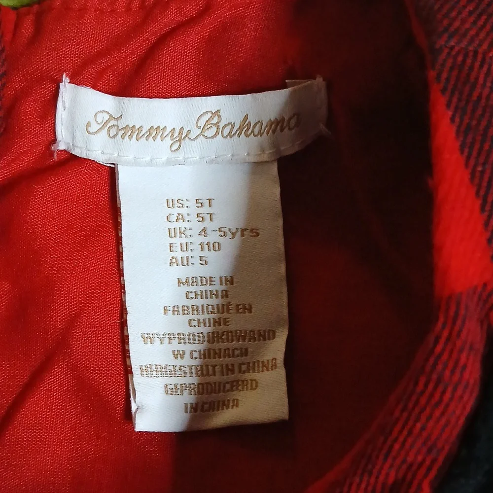 Tommy Bahama‎ Gingham Checkered Short sleeve toddler girl dress Size 5T